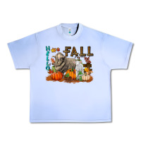 Grape Ice Hello Fall Merino Wool Sheep Urban Heavy Tee - LillyAllenDesigns