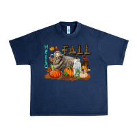 Navy Hello Fall Merino Wool Sheep Urban Heavy Tee - LillyAllenDesigns