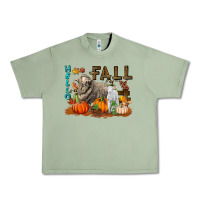 Oil Green Hello Fall Merino Wool Sheep Urban Heavy Tee - LillyAllenDesigns