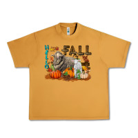 Peanut Butter Hello Fall Merino Wool Sheep Urban Heavy Tee - LillyAllenDesigns