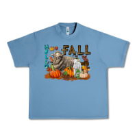 Pebble Blue Hello Fall Merino Wool Sheep Urban Heavy Tee - LillyAllenDesigns