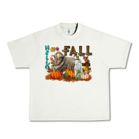 Pistachio Hello Fall Merino Wool Sheep Urban Heavy Tee - LillyAllenDesigns