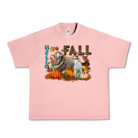 Salmon Hello Fall Merino Wool Sheep Urban Heavy Tee - LillyAllenDesigns