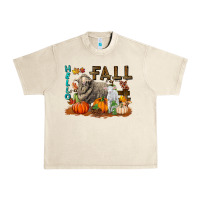 Sandshell Hello Fall Merino Wool Sheep Urban Heavy Tee - LillyAllenDesigns