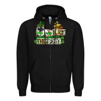 Black St. Patrick's cat who needs luck when you are this Zipper Hoodie - CowGirlArtShop