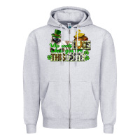 Heather Grey St. Patrick's cat who needs luck when you are this Zipper Hoodie - CowGirlArtShop
