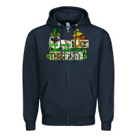 Navy St. Patrick's cat who needs luck when you are this Zipper Hoodie - CowGirlArtShop