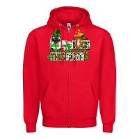 Red St. Patrick's cat who needs luck when you are this Zipper Hoodie - CowGirlArtShop
