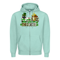Seafoam St. Patrick's cat who needs luck when you are this Zipper Hoodie - CowGirlArtShop