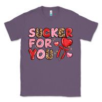 Lavender lovethemed typography with heart lollipop Classic Tee - LillyAllenDesigns