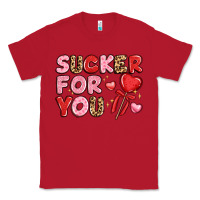 Red lovethemed typography with heart lollipop Classic Tee - LillyAllenDesigns