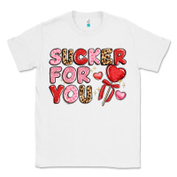 White lovethemed typography with heart lollipop Classic Tee - LillyAllenDesigns