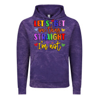 Cloud Purple celebrate pride with colorful text Vintage Hoodie - LillyAllenDesigns