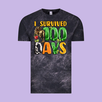 Dinosaur 100day Celebration Vintage Tee Designed By Lillyallendesigns