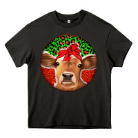 Asphalt Christmas Cow Heavy Core Tee - Jasminsmagicworld