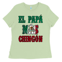 Matcha El Papa Mas Chingon Mexican Flag Ladies Tee - Jasminsmagicworld