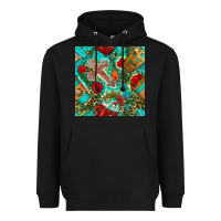 Black faith coffee cup and cross with leopard and roses seamless pattern bbs Heavyweight Hoodie - BundleAndBundleShop