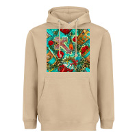 Mushroom faith coffee cup and cross with leopard and roses seamless pattern bbs Heavyweight Hoodie - BundleAndBundleShop