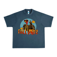 Midnight Navy Fall Vibes Turkey Urban Heavy Tee - LillyAllenDesigns