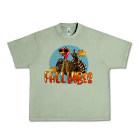 Oil Green Fall Vibes Turkey Urban Heavy Tee - LillyAllenDesigns