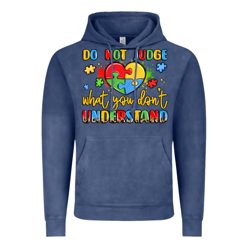 Puzzle Heart Inclusivity Message Vintage Hoodie by LillyAllenDesigns | Teevron