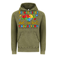 Vintage Olive puzzle heart inclusivity message Vintage Hoodie - LillyAllenDesigns