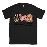 Black peace love golden retriever Classic Tee - JahusDesignShop