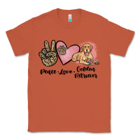 Peace Love Golden Retriever Classic Tee | Teevron