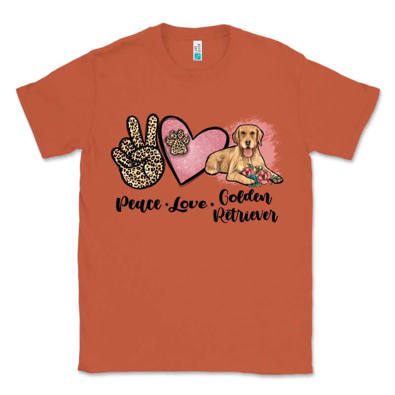 Peace Love Golden Retriever Classic Tee by JahusDesignShop | Teevron