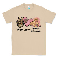 Mushroom peace love golden retriever Classic Tee - JahusDesignShop