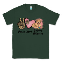 Sports Green peace love golden retriever Classic Tee - JahusDesignShop