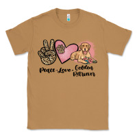 Toasted Coconut peace love golden retriever Classic Tee - JahusDesignShop