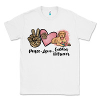 White peace love golden retriever Classic Tee - JahusDesignShop