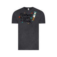 Vintage Black nursing i̇s a work of heart Vintage Tee - JahusDesignShop