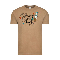 Nursing İs A Work Of Heart Vintage Tee | Teevron