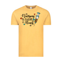 Vintage Mustard nursing i̇s a work of heart Vintage Tee - JahusDesignShop