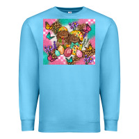 Ocean Blue Easter Bunnies And Egg Tumbler Premium Sweatshirt - BundleAndBundleShop