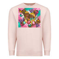 Pale Pink Easter Bunnies And Egg Tumbler Premium Sweatshirt - BundleAndBundleShop