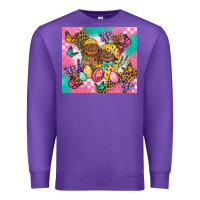Purple Easter Bunnies And Egg Tumbler Premium Sweatshirt - BundleAndBundleShop