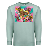 Seafoam Easter Bunnies And Egg Tumbler Premium Sweatshirt - BundleAndBundleShop