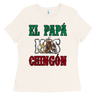 El Papa Mas Chingon Mexican Flag Ladies Tee | Teevron