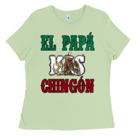 Matcha El Papa Mas Chingon Mexican Flag Ladies Tee - Jasminsmagicworld