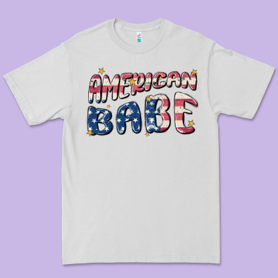 American Babe Premium Tee Designed By Maliassmallbusiness