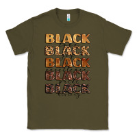 Army Green typography variations in animal and glitter textur Classic Tee - LillyAllenDesigns