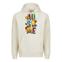 Oatmeal Heather ausome autism Premium Hoodie - OliviaCreatesArt