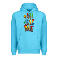 Ocean Blue ausome autism Premium Hoodie - OliviaCreatesArt