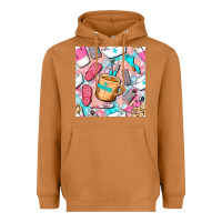 Meerkat hospital nurse coffee cups with leopard seamless pattern bbs Heavyweight Hoodie - BundleAndBundleShop