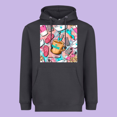 Hospital Nurse Coffee Cups With Leopard Seamless Pattern Bbs Heavyweight Hoodie Designed By Bundleandbundleshop