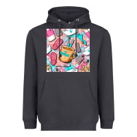 Smoke hospital nurse coffee cups with leopard seamless pattern bbs Heavyweight Hoodie - BundleAndBundleShop