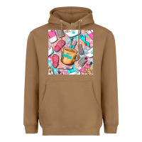 Toasted Coconut hospital nurse coffee cups with leopard seamless pattern bbs Heavyweight Hoodie - BundleAndBundleShop